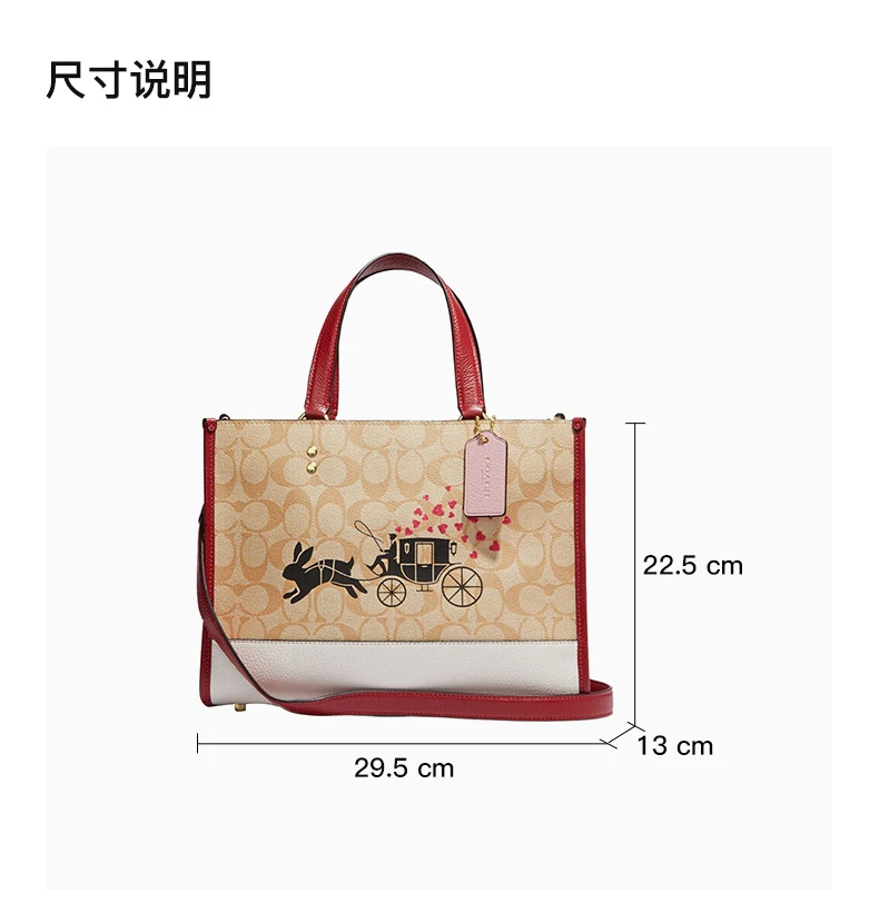 商品Coach|COACH 卡其色女士托特包 CE645-IMOT4,价格¥1619,第3张图片详细描述