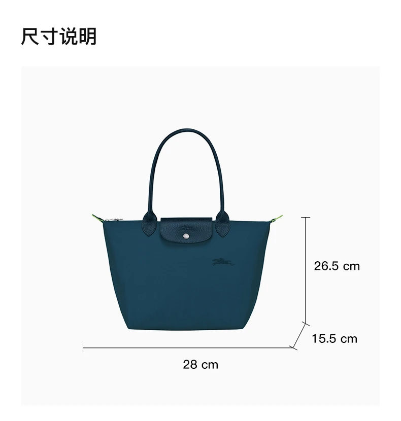 商品[国内直发] Longchamp|LONGCHAMP 海军蓝色女士单肩包 L2605919P57,价格¥675,第3张图片详细描述