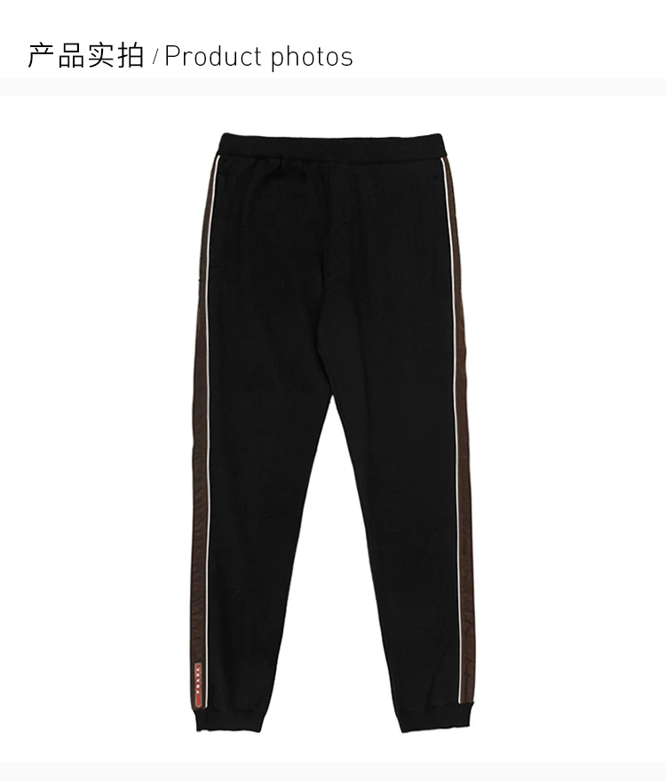 商品[国内直发] Prada|Prada 普拉达 男士黑色羊毛休闲裤 SMP10-1RF9-F0002,价格¥3832,第4张图片详细描述