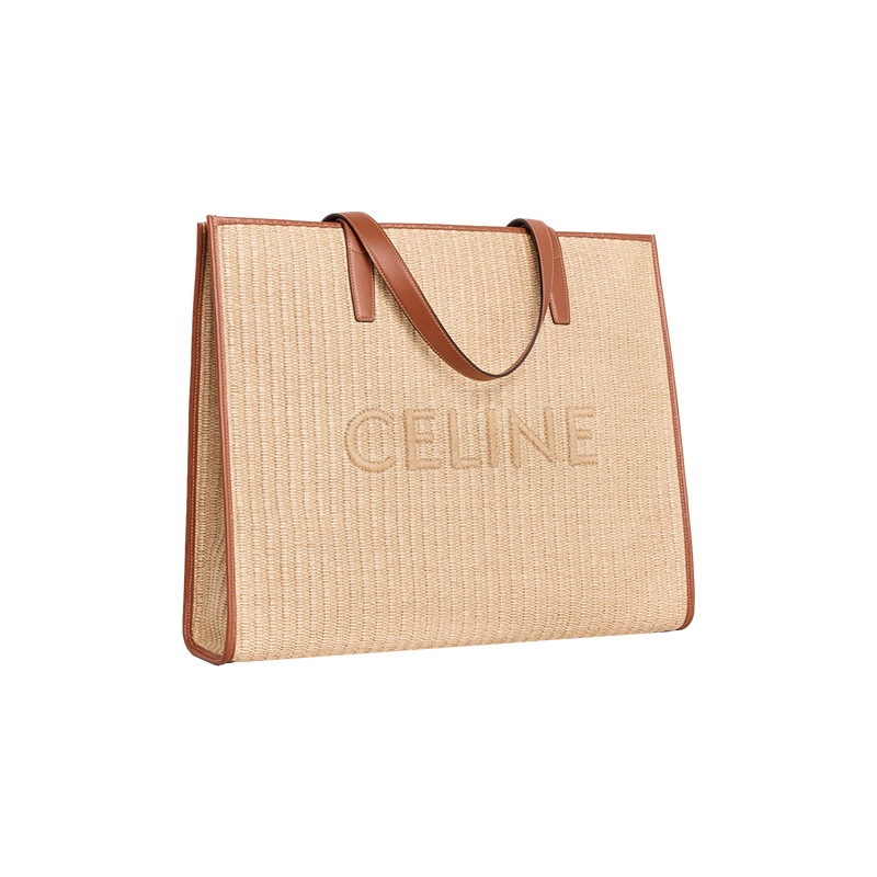商品Celine|赛琳 23新款RAPHIA男士棕色�刺绣手提包,价格¥13495,第2张图片详细描述