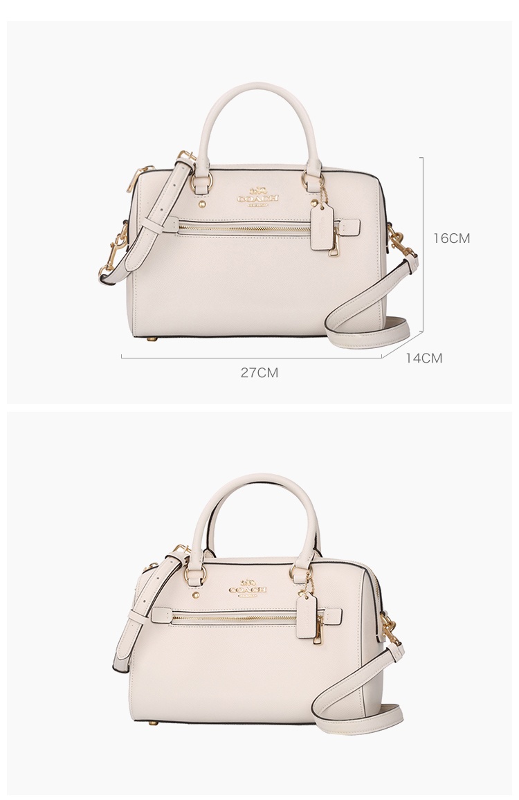 商品Coach|Coach 蔻驰 奥莱款中号女士皮质波士顿桶包 F79946IMCHK 送礼好物,价格¥1390,第4张图片详细描述