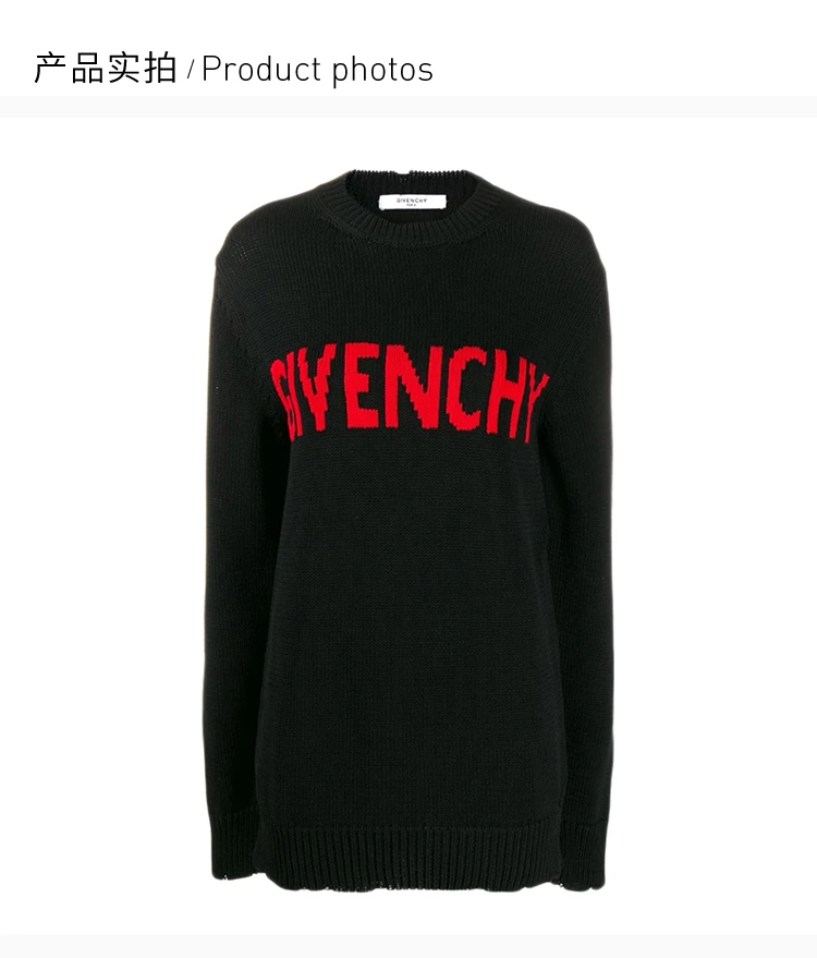 商品[国内直发] Givenchy|GIVENCHY 黑色女士针织衫/毛衣 BW907F4Z5B-009,价格¥5293,第4张图片详细描述