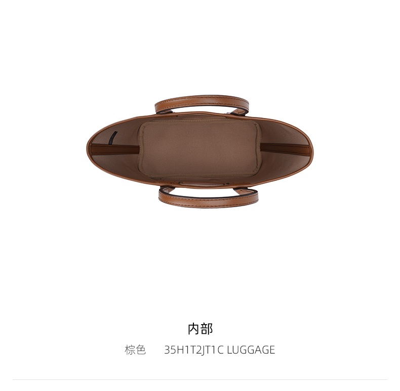 商品Michael Lauren|Michael Kors 奥莱款 JODIE小号PVC印花女士皮质单肩手提包 35H1T2JT1C-LUGGAGE,价格¥833,第6张图片详细描述