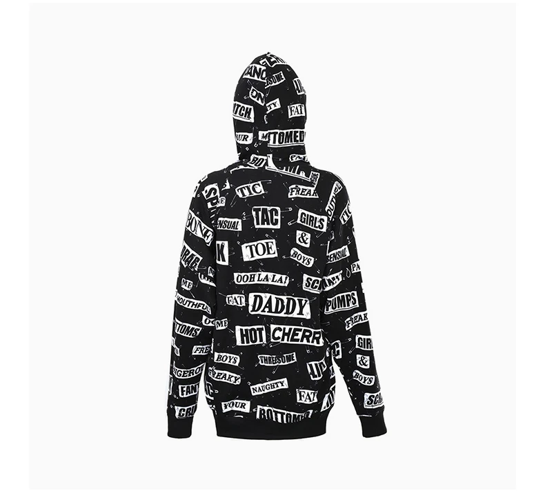 商品Moschino|MOSCHINO 女士黑色别针字母印花拉链长袖�连帽卫衣 EJ1710-5527-3555,价格¥2242,第7张图片详细描述
