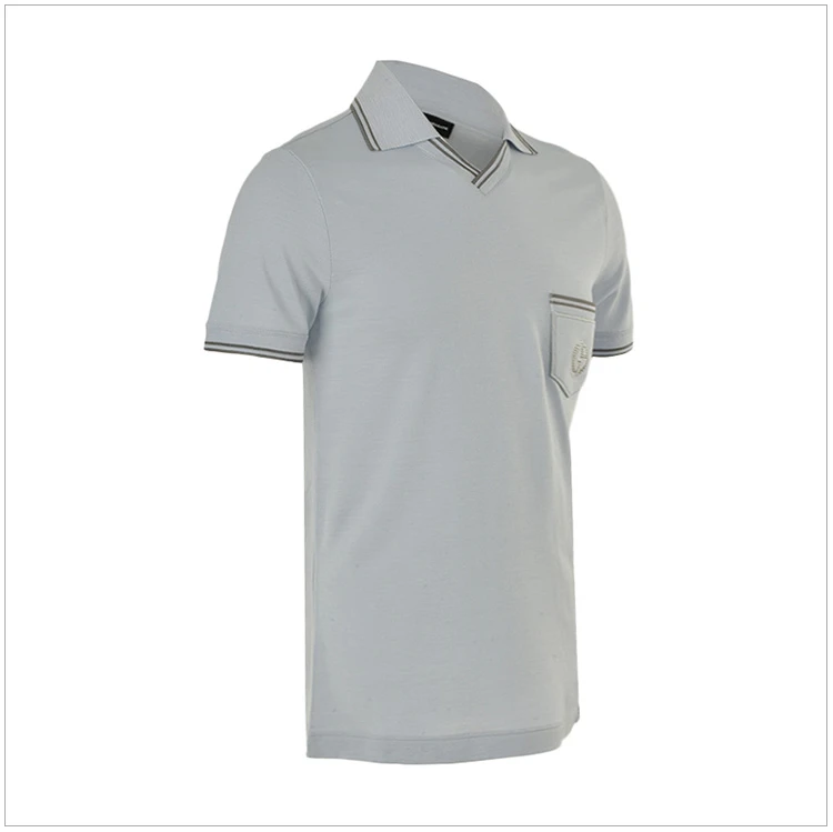 商品[国内直发] Giorgio Armani|GIORGIO ARMANI 蓝色男士POLO衫 3YSF56-JSFZ-0721,价格¥2166,第5张图片详细描述