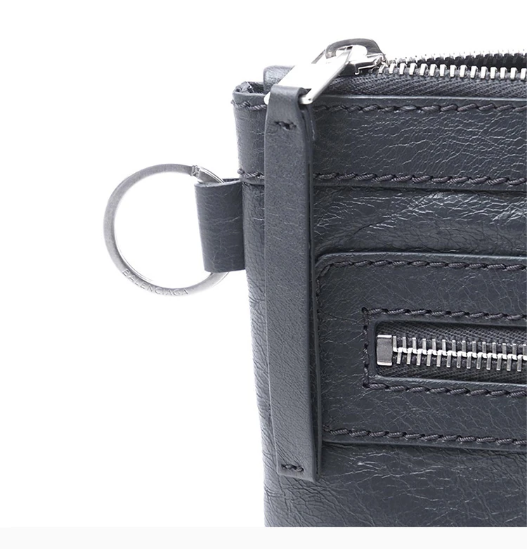 商品[国内直发] Balenciaga|Balenciaga 巴黎世家 男士灰色羊皮手拿包 273022-D9H04-1110,价格¥3658,第8张图片详细描述