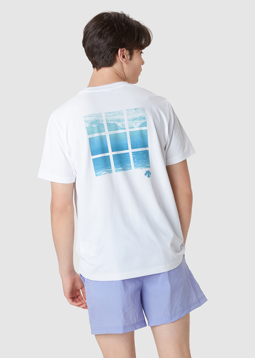 商品DESCENTE|【享贝家】DESCENTE 迪桑特 字母运动休闲短裤 男款 黑白花纹 SN223EHP59（现采购商品，下单后12天内发货）,价格¥508,第4张图片详细描述