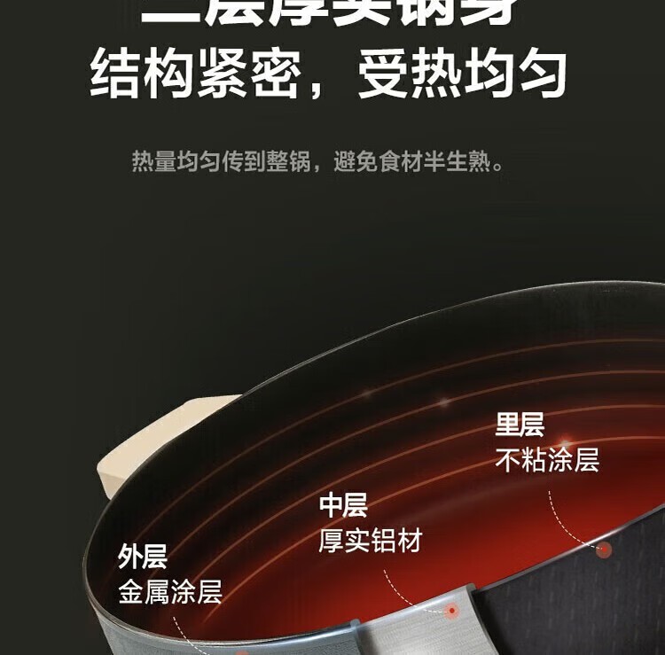 商品[国内直发] Bear|小熊DHG-C50K5电火锅多功能电热锅一体多用途锅5L鸳鸯锅 蓝色 5L,价格¥254,第8张图片详细描述