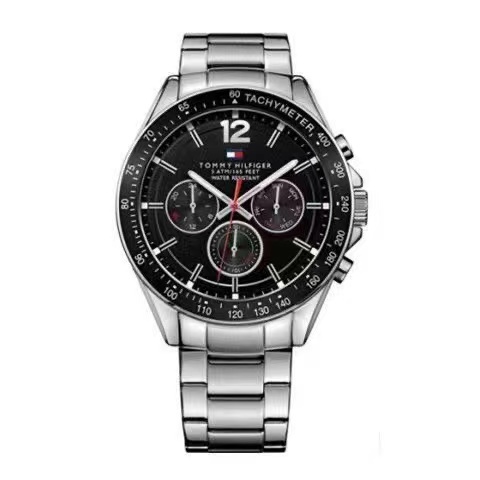 商品[国内直发] Tommy Hilfiger|TOMMY HILFIGER 钢表带石英手表商务时尚男表欧美表,价格¥590,第14张图片详细描述