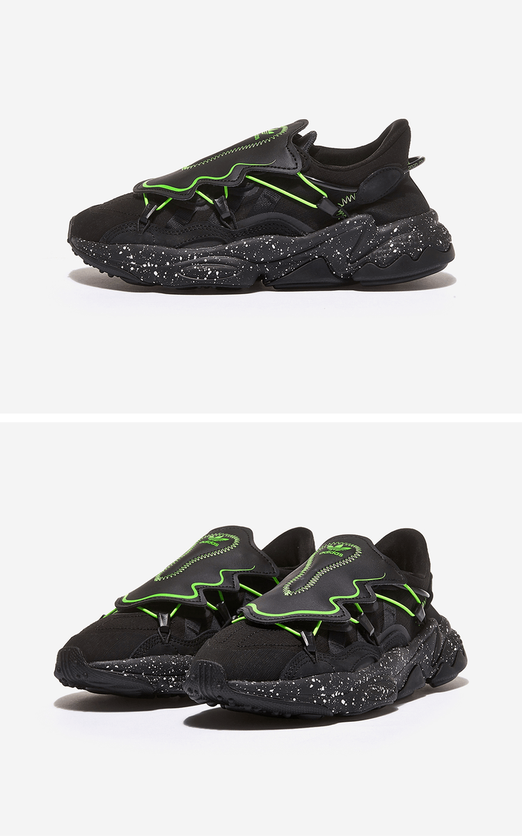商品Adidas|【韩国直邮|包邮包税】阿迪达斯 OZWEEGO  运动鞋 SNEAKERS  FZ1955 CBLACK/CBLACK/GRESIX,价格¥352,第2张图片详细描述