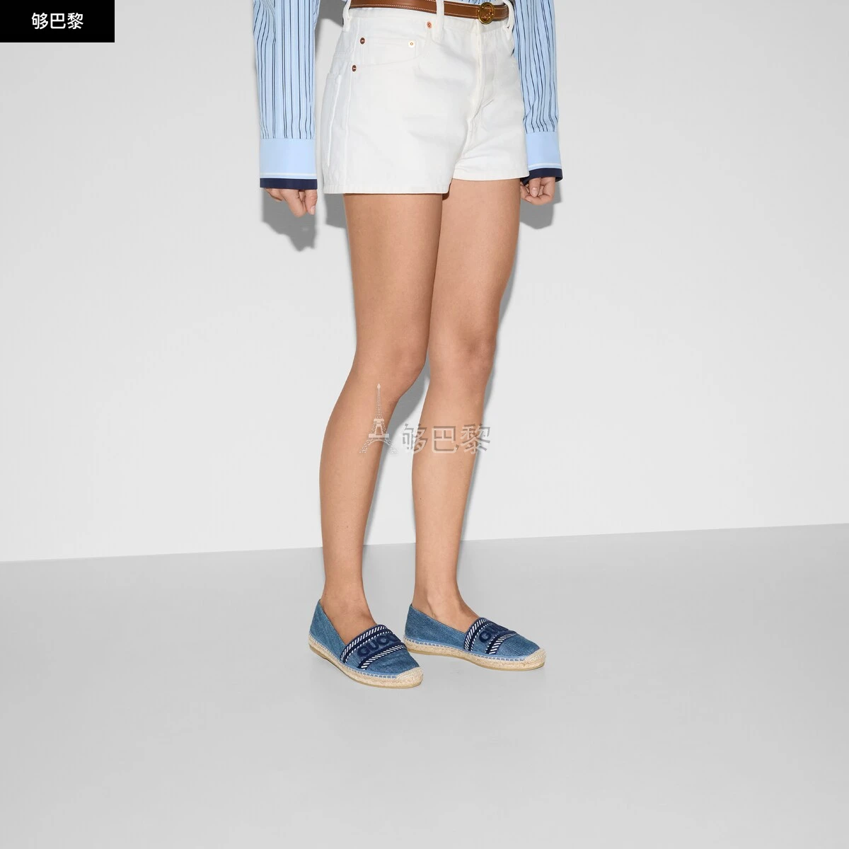 商品Gucci|【预售】 古驰 25春夏 女士 平底鞋 女士“GUCCI”绳底鞋 817749 FAEIB 4643 ,价格¥6693,第4张图片详细描述