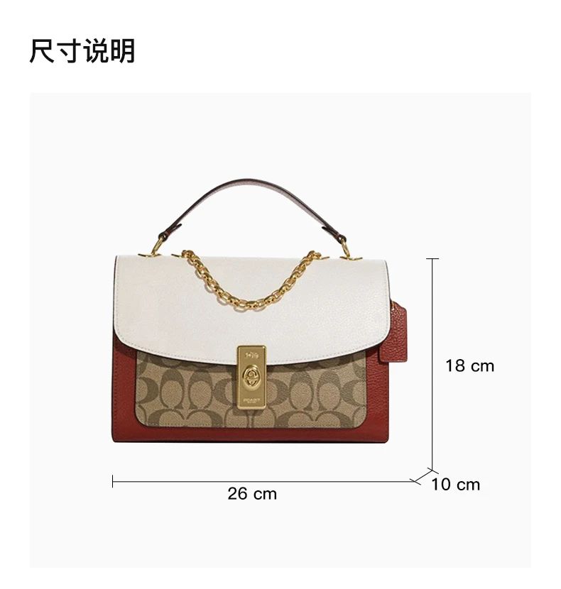 商品Coach|COACH 拼色女士斜挎包 C8207IMLOT,价格¥1751,第3张图片详细描述