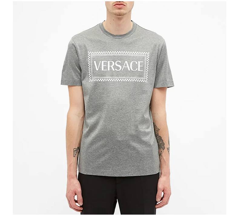 商品Versace|VERSACE 范思哲 男士灰色T恤 A81548-A201952-A8026,价格¥1736,第3张图片详细描述