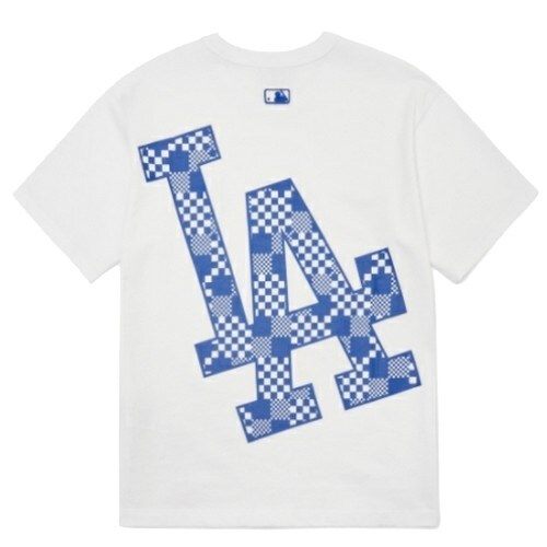 商品MLB|【SAvenue】MLB 白色棋盘格短袖 男女同款 白色(提示：保税仓货品一人不可超过5单)3ATSM8023K000107WHS LY,价格¥163,第3张图片详细描述