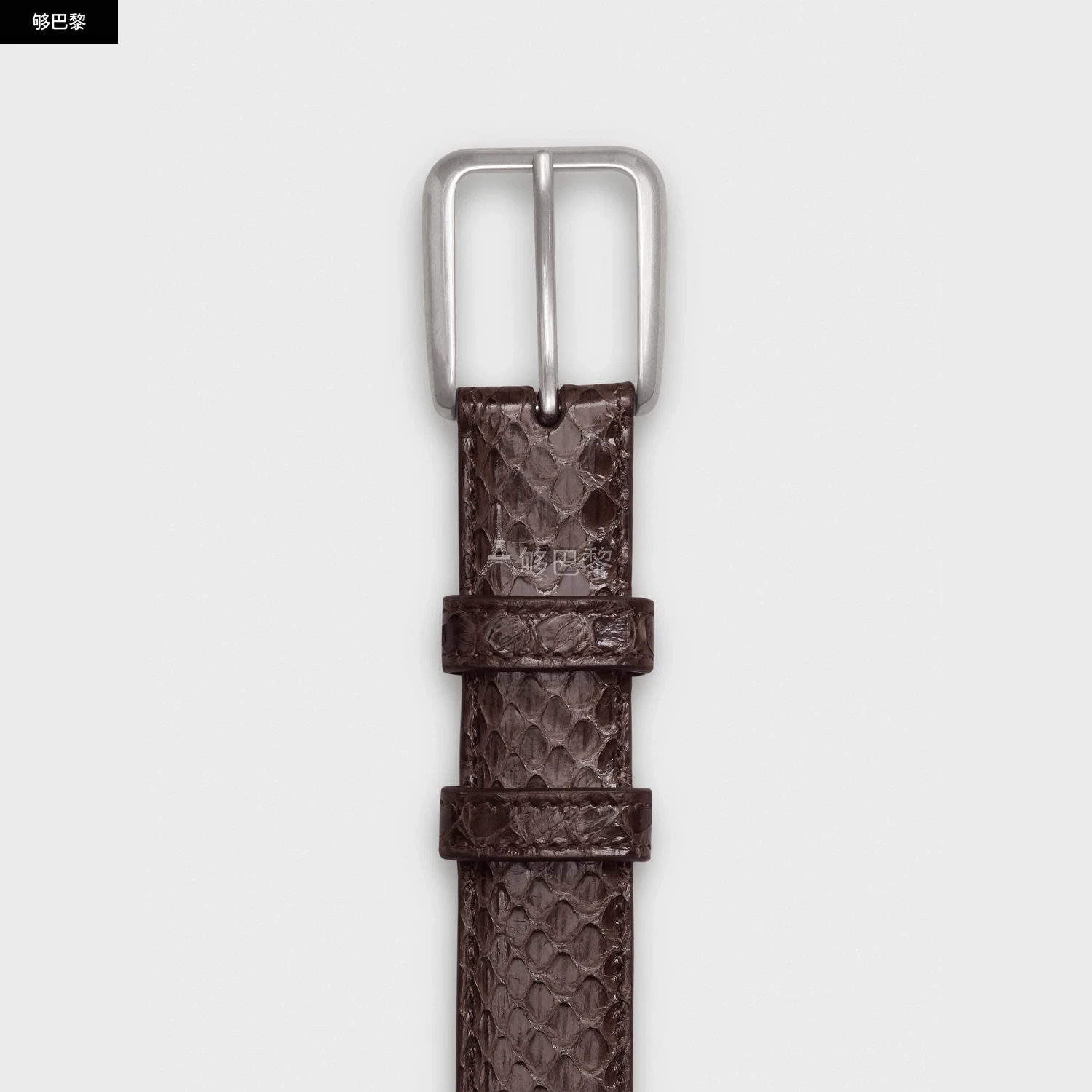 商品Celine|【预售】 赛琳 24秋冬 男士 腰带 ELEGANT BELT WITH SQUARE BUCKLE IN WATERSNAKE 45AGT4A58.19EC,价格¥4417,第4张图片详细描述