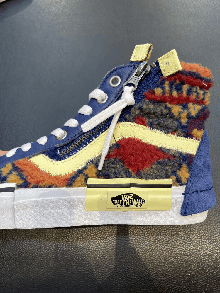 商品Vans|【韩国直邮|包邮包税】万斯[VANS] Sk8-Hi Reissue Cap # Multi Mix 男女共用鞋 #navy peony (VN0A3WM1ABG),价格¥407,第5张图片详细描述