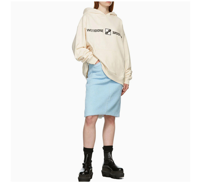 商品We11done|WE11DONE 男女同款白色连帽卫衣 WD-TH3-21-564-U-IV 【韩国产地商品,大陆地区收货约30-40天】,价格¥2209,第10张图片详细描述
