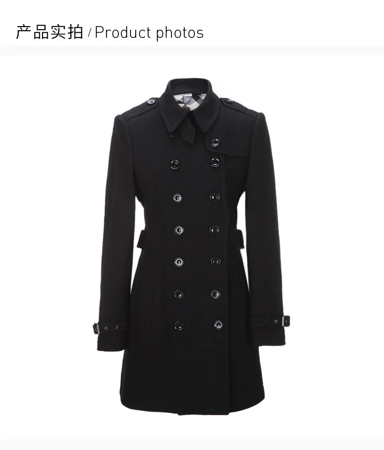 商品[国内直发] Burberry|BURBERRY 黑色女士风衣 3887941,价格¥7581,第24张图片详细描述