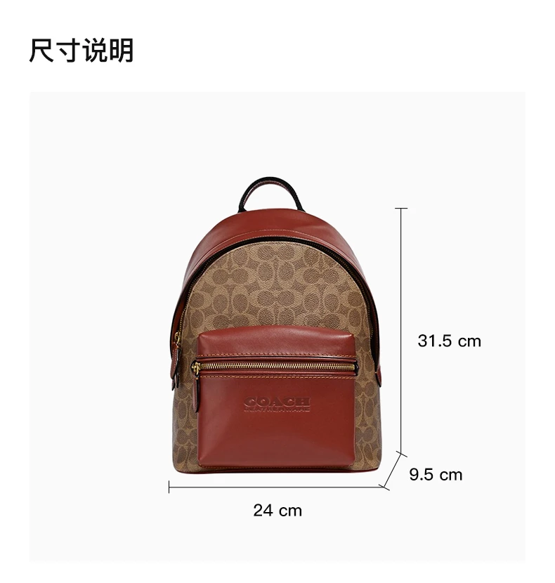 商品Coach|COACH 女士拼色双肩包 C8847B4NQ4,价格¥2024,第4张图片详细描述