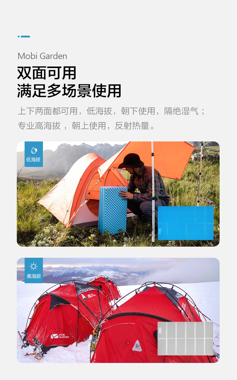 商品[国内直发] MobiGarden|防潮蛋槽蛋巢户外露营折叠地垫单人便携式睡垫加厚帐篷垫子,价格¥96,第12张图片详细描述
