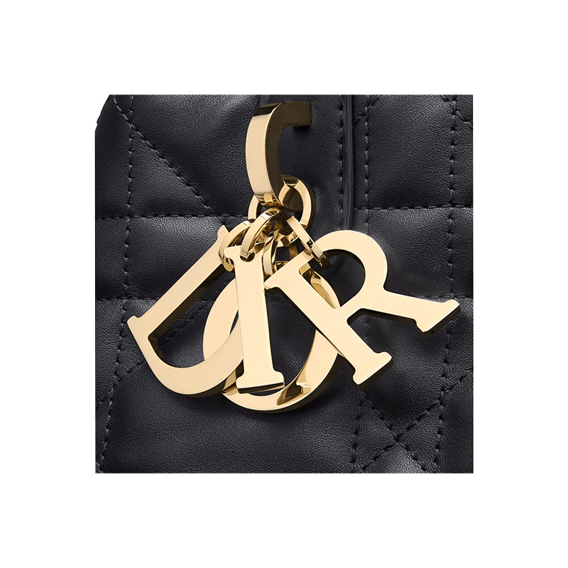 商品Dior|迪奥 23新款 TOUJOURS女士中号黑色牛皮革藤格纹手提包 M2821OSHJ_M900,价格¥27480,第8张图片详细描述