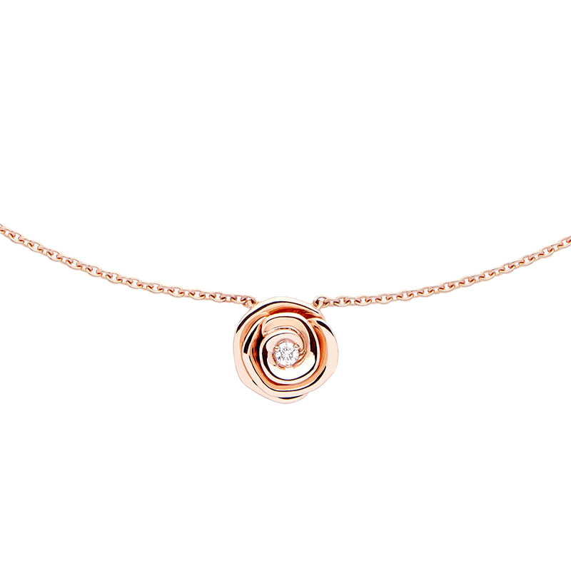 商品Dior|DIOR/迪奥 22春夏新款ROSE COUTURE系列 大号18k金玫瑰金镶嵌钻石项链JRCO95004_0000,价格¥34194,第2张图片详细描述