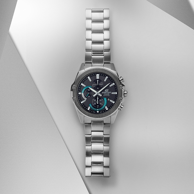 商品[国内直发] Casio|卡西欧手表EDIFICE 轻薄系列 人造蓝宝石玻璃镜面 两针、计时功能,价格¥1228,第1张图片详细描述