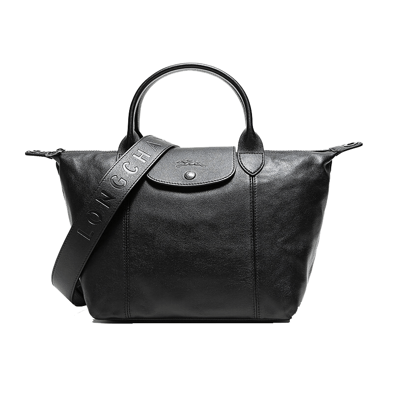 商品[国内直发] Longchamp|珑骧饺子包LONGCHAMP 女士LE PLIAGE CUIR系列黑色皮质手提单肩包小号饺子包L1512 757 001,价格¥2770,第19张图片详细描述