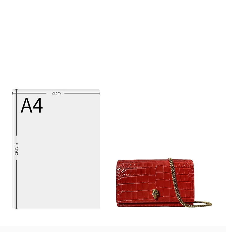 商品Alexander McQueen|ALEXANDER MCQUEEN 红色女士单肩包 613088-1HB0G-6013,价格¥4252,第4张图片详细描述