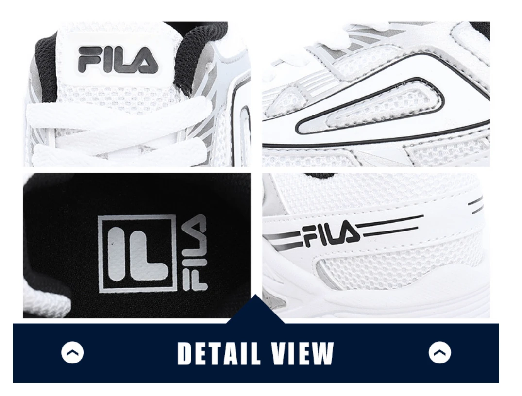 商品Fila|【享贝家】ZY-（预售款）斐乐FILA 休闲轻跑运动鞋 男女同款 白色 1GM00828D052,价格¥300,第5张图片详细描述