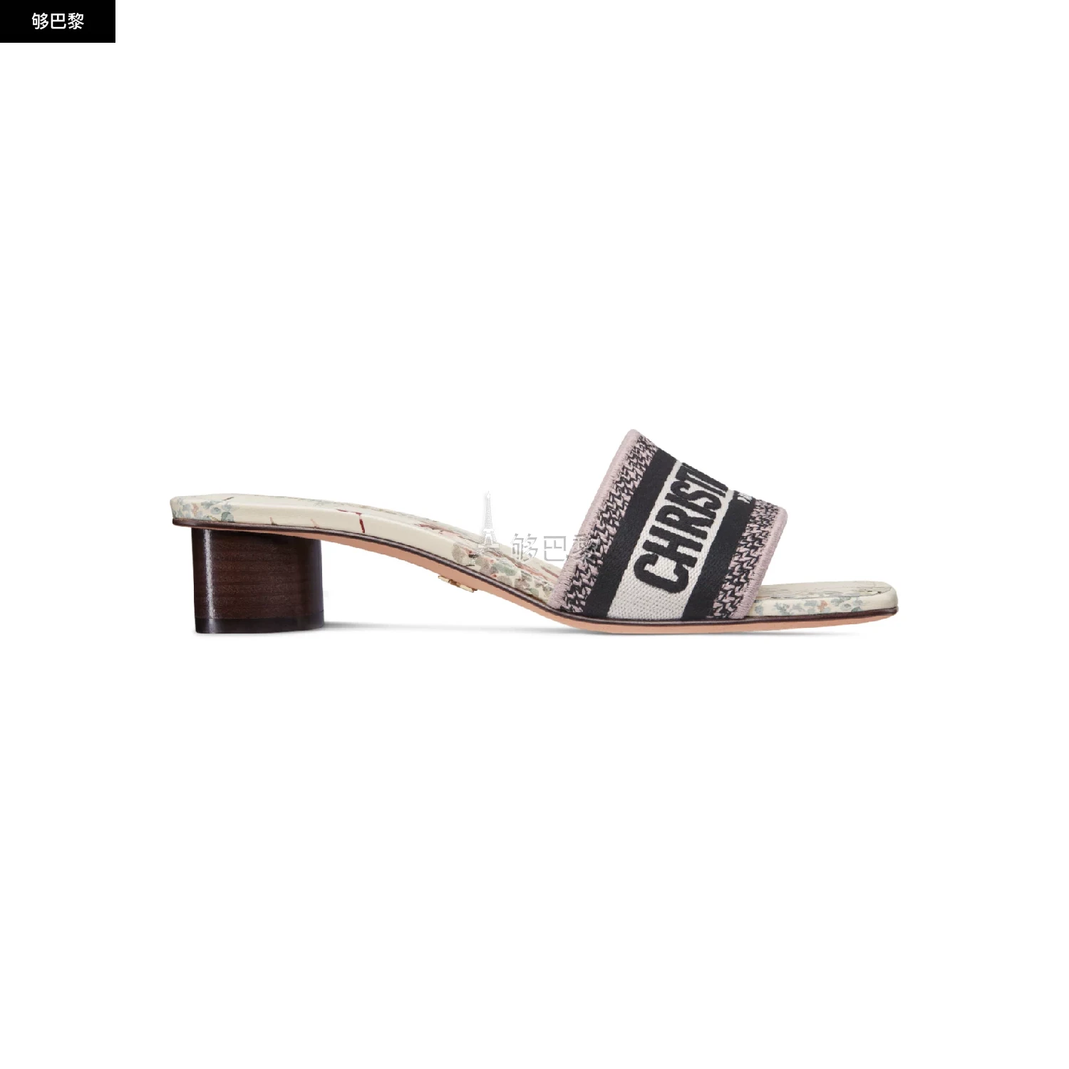 商品Dior|【预售】 迪奥 25春夏 女士 拖鞋 Dway 带跟凉拖 KCQ902FED_S58U ,价格¥7312,第4张图片详细描述