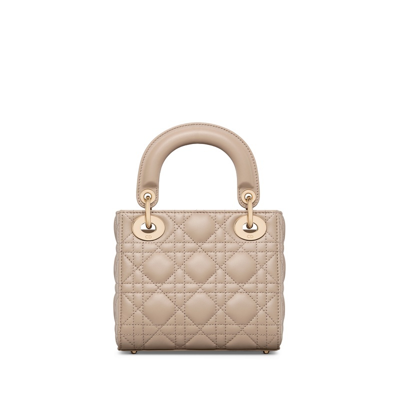 商品Dior|迪奥 Lady Dior系列女士浅褐色羊皮手提包 M0505ONGE_M59U,价格¥36344,第6张图片详细描述