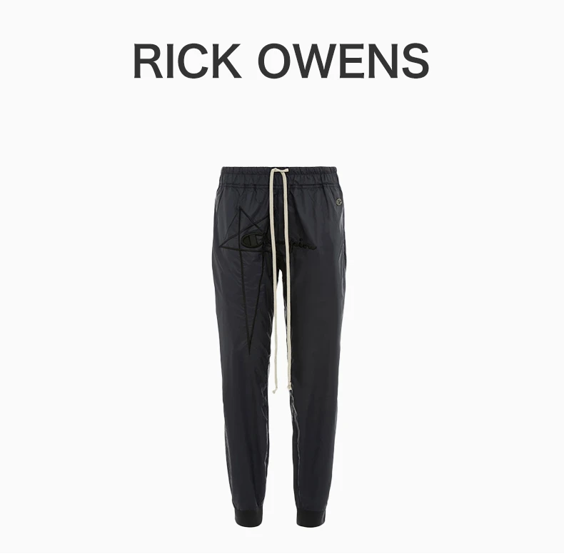 商品Rick Owens|RICK OWENS 黑色男士运动裤 CM21S0016-216769-09,价格¥1187,第1张图片详细描述