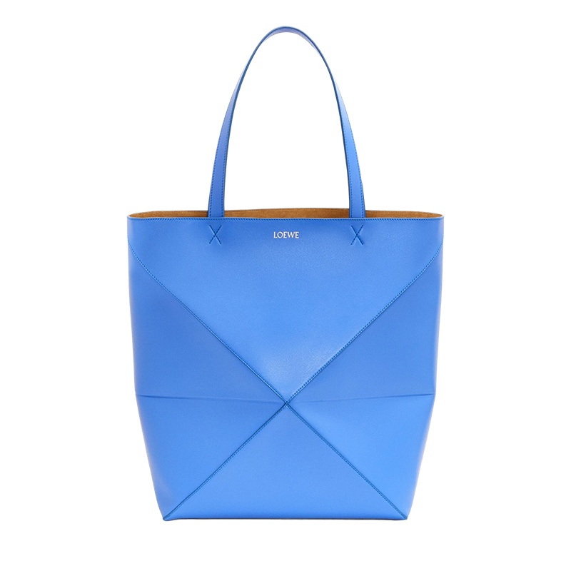 商品Loewe|罗意威 23新款 Puzzle Fold男士大号亮面小牛皮几何线条托特包 ,价格¥15942,第4张图片详细描述