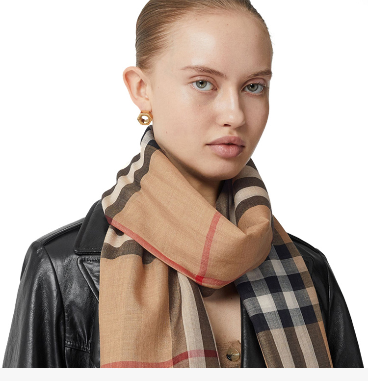 商品Burberry|BURBERRY 格纹女士围巾 8018468,价格¥1652,第11张图片详细描述