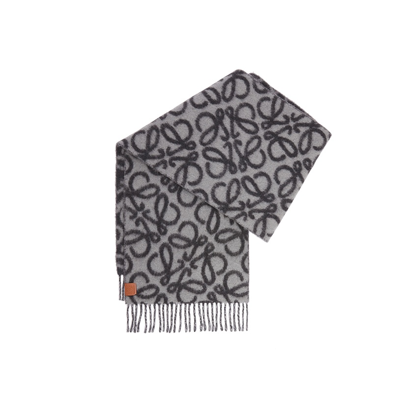 商品Loewe|罗意威23新款 男女通用羊驼毛羊毛印花围巾（两色可选）,价格¥3951,第4张图片详细描述