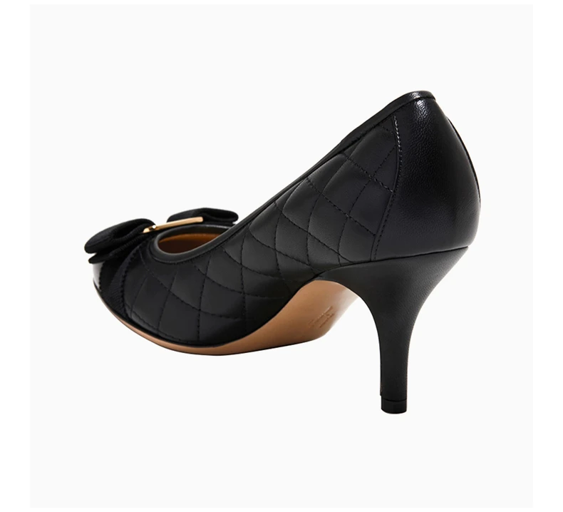 商品Salvatore Ferragamo|Salvatore Ferragamo 菲拉格慕 女士黑色高跟鞋 01-N674-692392,价格¥3271,第6张图片详细描述