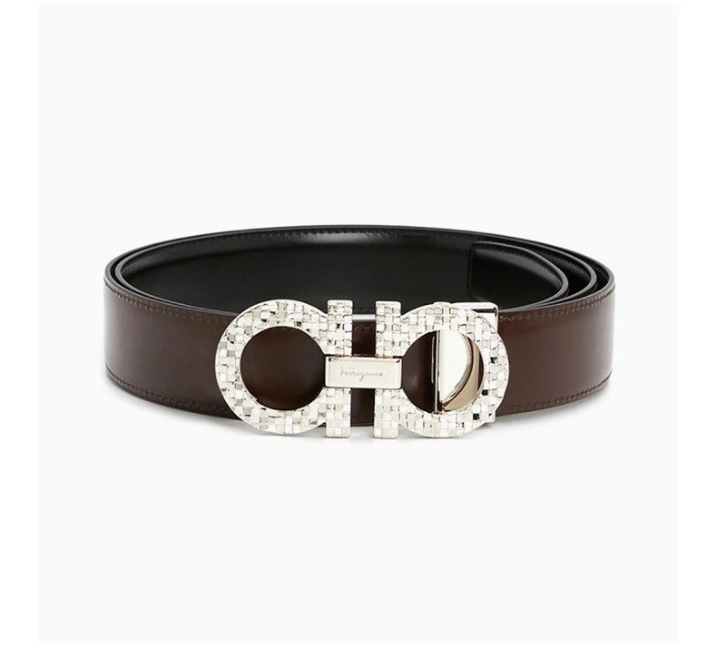 商品Salvatore Ferragamo|SALVATORE FERRAGAMO 男士腰带黑色 0750179【包装随机，部分无包装盒】,价格¥2704,第5张图片详细描述