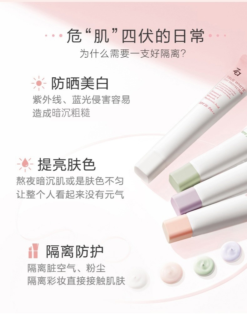 商品[国内直发] ZA|姬芮新焕真皙隔离霜体验套装 5g*6 （旅行装） （效期截止日期：20240901）,价格¥26,第5张图片详细描述