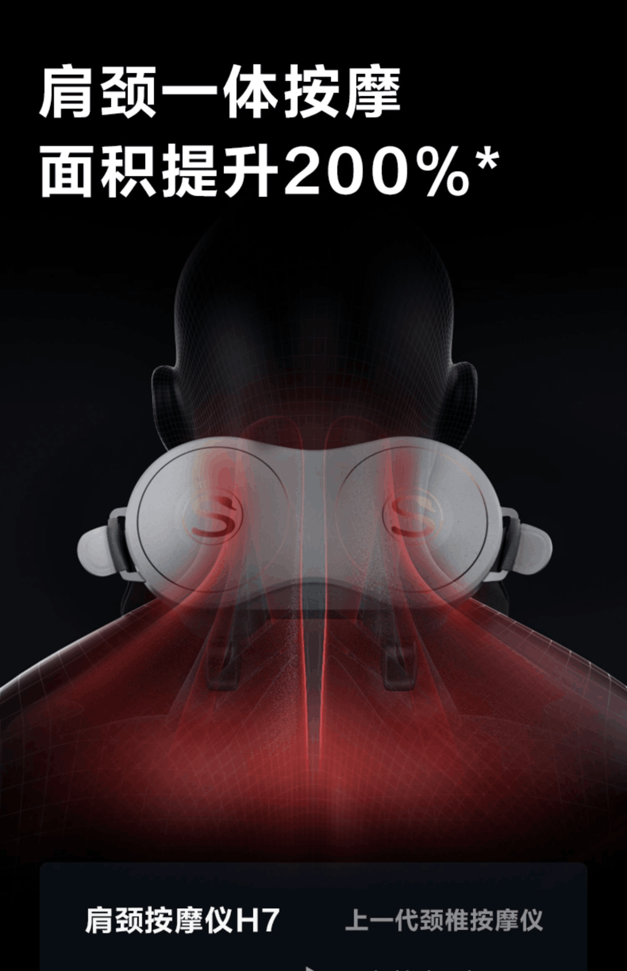 商品[国内直发] SKG|颈椎肩颈按摩仪H7旗舰肩颈斜方肌脖子按摩仪器护颈颈部按摩器,价格¥1046,第16张图片详细描述