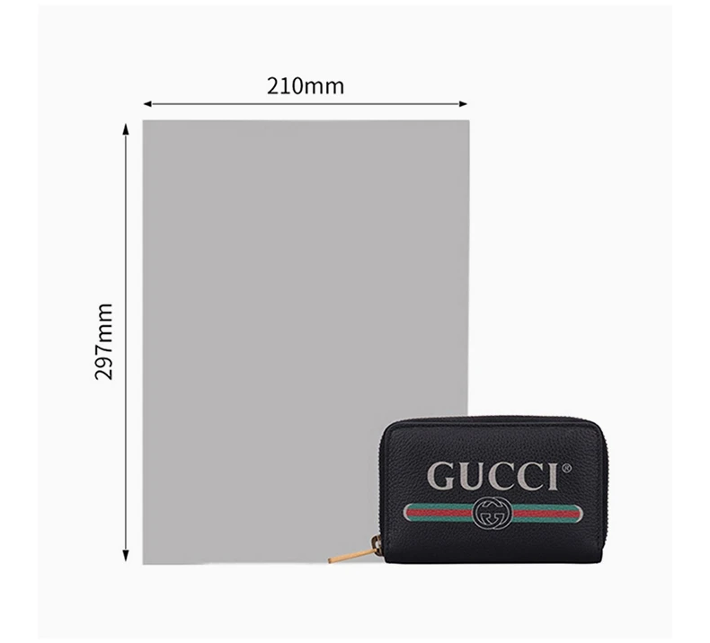 商品[国内直发] Gucci|GUCCI 中性黑色牛皮字母印花零钱包 496319-0GCAT-8163,价格¥4469,第8�张图片详细描述