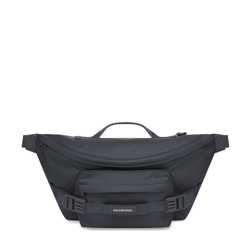 商品Balenciaga|Balenciaga/巴黎世家 ARMY系列 男士大号灰色再生尼龙斜挎包腰包手拿包6440352BKPI1307,价格¥6541,第3张图片详细描述