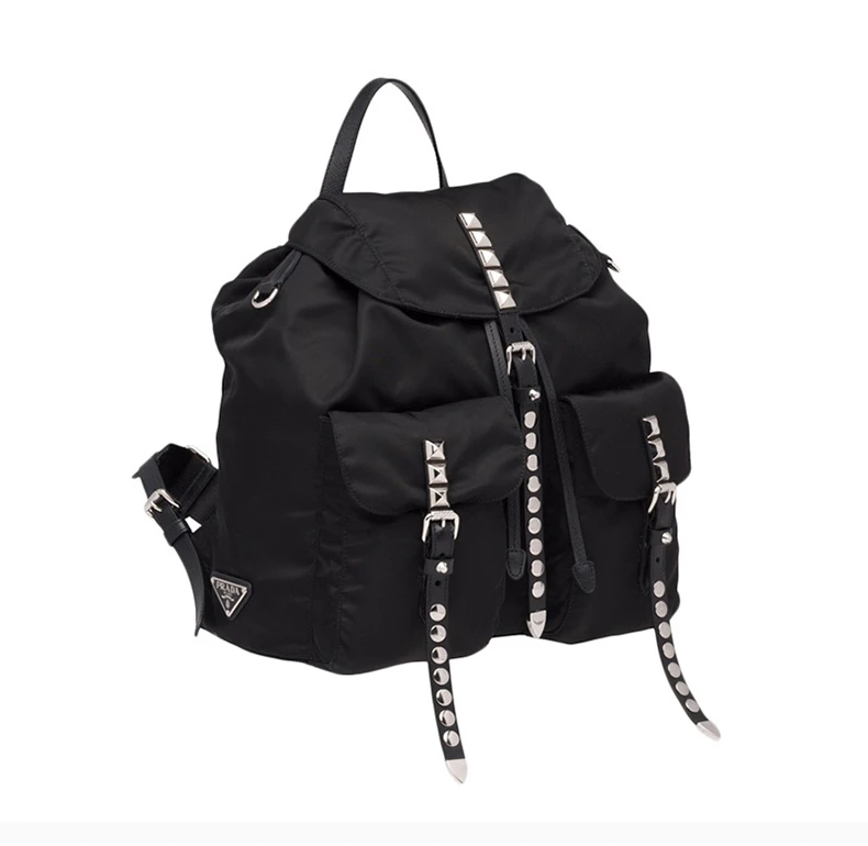 商品[国内直发] Prada|PRADA 女士黑色尼龙背包 1BZ811-2BYB-F0002-V-OYW,价格¥10140,第4张图片详细描述