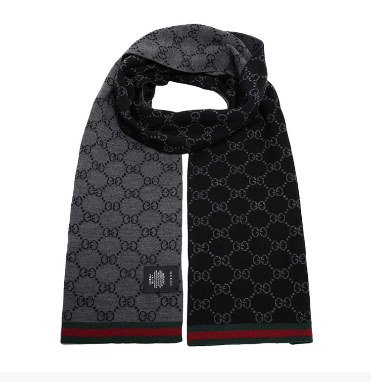 商品Gucci|GUCCI 灰色中性围巾 325806-3G206-1062,价格¥1652,第6张图片详细描述