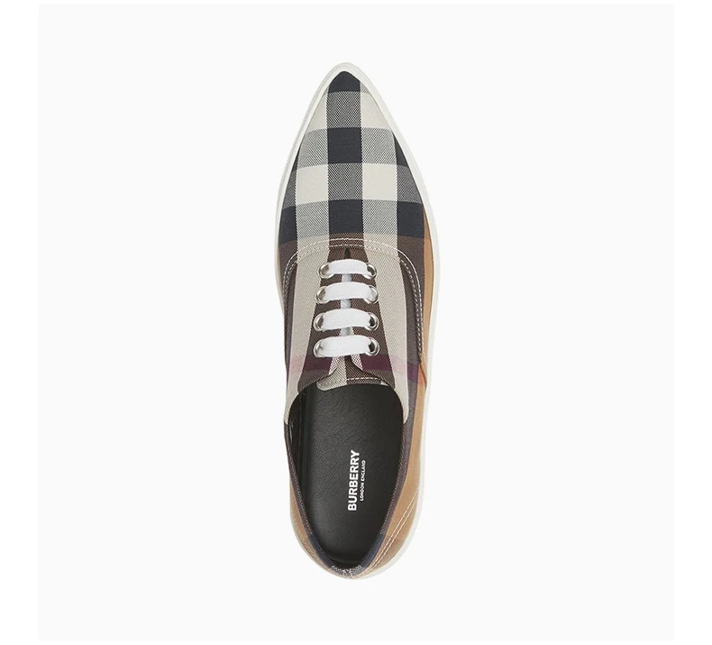 商品Burberry|Burberry 女士棕色棉质运动鞋 8042137,价格¥4487,第7张图片详细描述