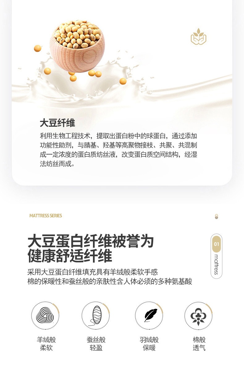 商品[国内直发] GLENVINTEN|格岚云顿英国品牌床垫软垫加厚保暖家用冬季垫被宿舍学生单人榻榻米垫子床褥子,价格¥185,第4张图片详细描述