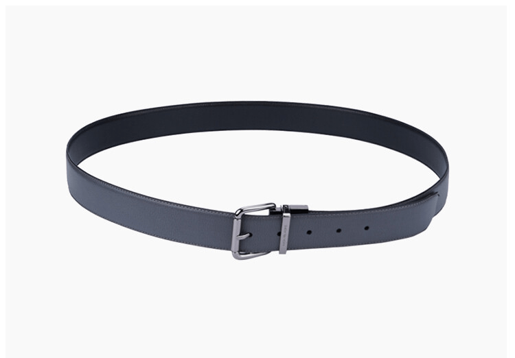 商品Michael Kors|Michael Kors 奥莱款 男士牛皮革针扣腰带36H9LBLY0L-GREY-BLK,价格¥421,第5张图片详细描述