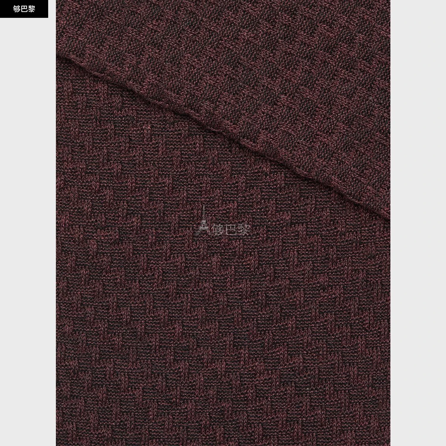 商品Zegna|包邮包税【预售7天发货】 ZEGNA杰尼亚 23秋冬 男士 袜子 BURGUNDY LYOCELL BLEND TEXTURED MID CALF SOCKS N5V40-580-602,价格¥557,第5张图片详细描述