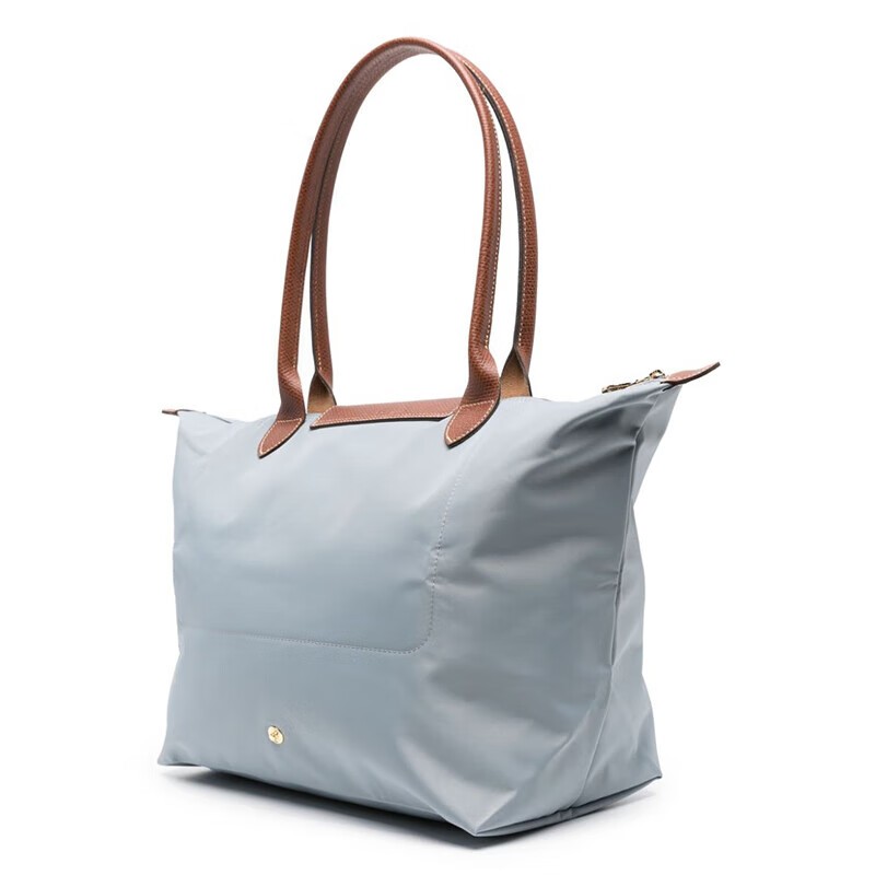 商品Longchamp|LONGCHAMP/珑骧 女士深蓝色帆布金色五金按扣拉链开合大号托特包,价格¥935,第10张图片详细描述