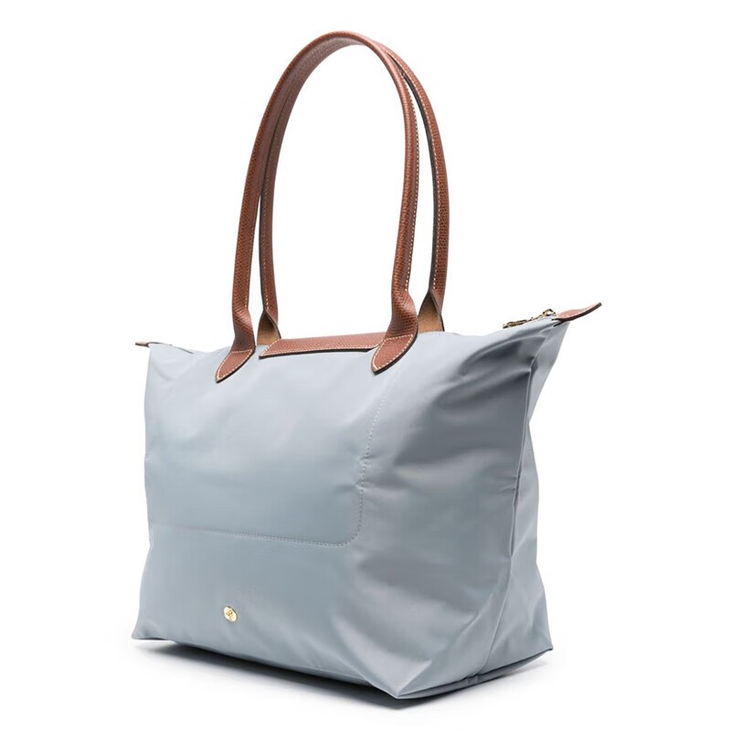 商品Longchamp|LONGCHAMP/珑骧 女士深蓝色帆布金色五金按扣拉链开合大号托特包,价格¥814,第10张图片详细描述